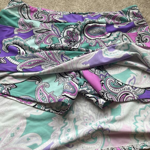 Jude Connally Purple and Teal Paisley Skort - Picture 3 of 8